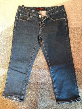 Vintage Mid-2000's Medium Wash Blue Jeans Stretch Capris Size 28